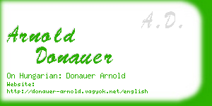 arnold donauer business card